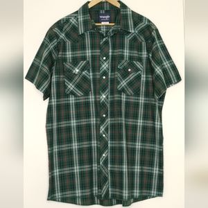 Wrangler Men's Western Shirt Pearl Snap Size XLT/XGA/TGL Tall